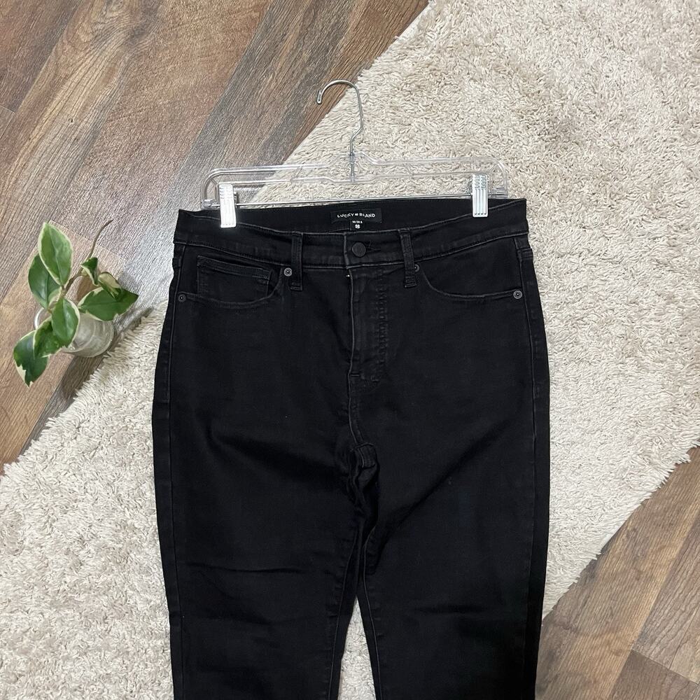 Lucky Brand Size 10/30 Black Ava Mid-Rise Skinny Jeans - Picture 3 of 8